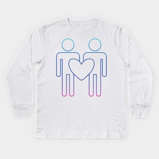 Loving Couple Design Kids Long Sleeve T-Shirt